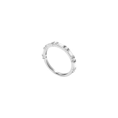 Bague Murat Façades en argent rhodié et oxyde de zirconium
