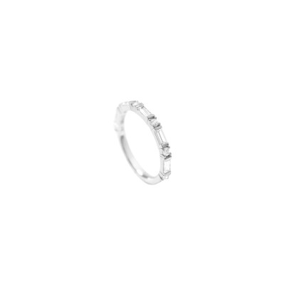 Bague Murat Façades en argent rhodié et oxyde de zirconium