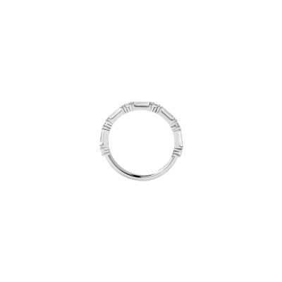 Bague Murat Façades en argent rhodié et oxyde de zirconium