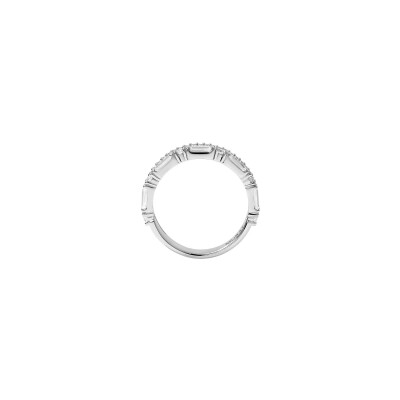 Bague Murat Façades en argent rhodié et oxyde de zirconium