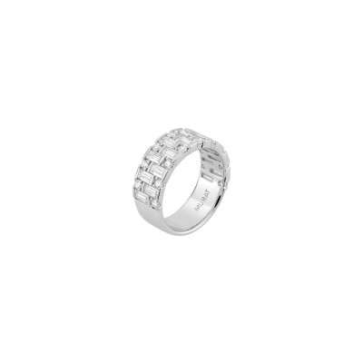Bague Murat Façades en argent rhodié et oxyde de zirconium