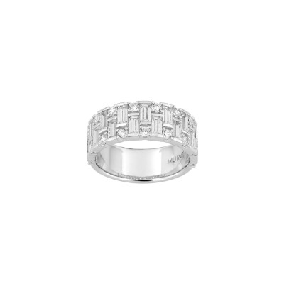Bague Murat Façades en argent rhodié et oxyde de zirconium