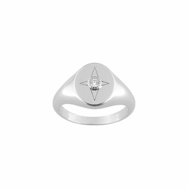 Bague en argent et oxyde de zirconium