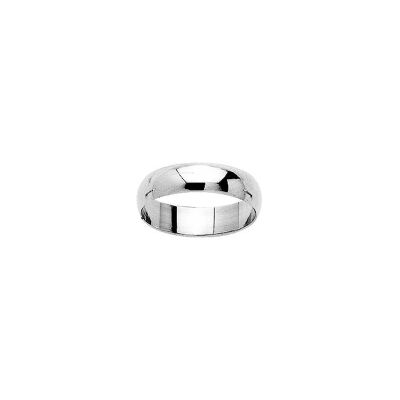 Alliance demi-jonc en argent rhodié 5mm