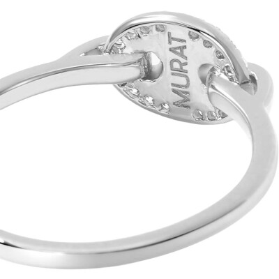 Bague Murat Café Lumière en argent rhodié et oxyde de zirconium