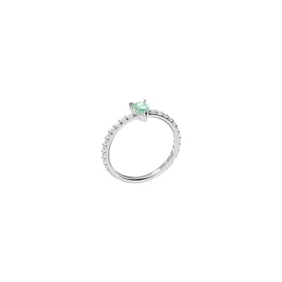 Bague Murat Les Intemporels en argent rhodié et oxydes de zirconium