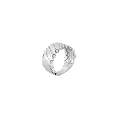Bague Murat Minuit en argent rhodié et oxyde de zirconium