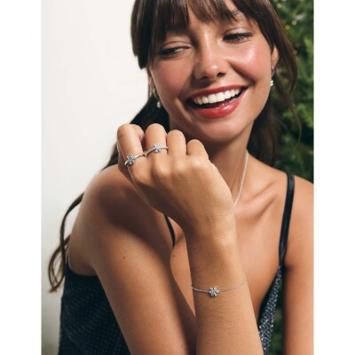 Bague Murat Cristal d'hiver en argent rhodié et oxyde de zirconium