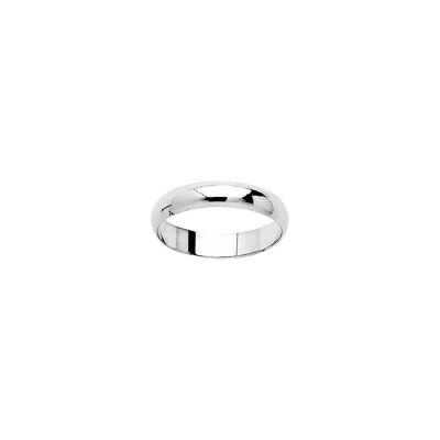 Alliance demi-jonc en argent rhodié 4mm