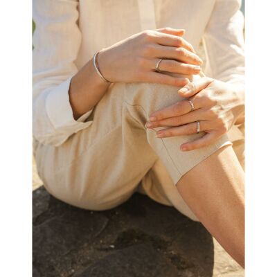 Bague Murat Seine en argent rhodié et oxyde de zirconium