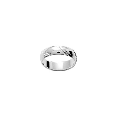 Alliance fantaisie en argent rhodié 5mm