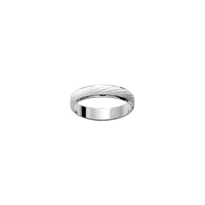 Alliance fantaisie en argent rhodié 4mm