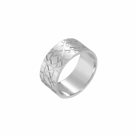 Bague en argent rhodié