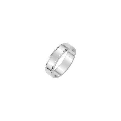 Alliance Anémone en argent rhodié 5mm