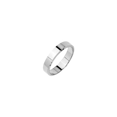 Alliance ruban en argent rhodié 4mm