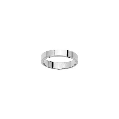 Alliance ruban en argent rhodié 4mm