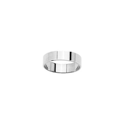 Alliance ruban en argent rhodié 5mm