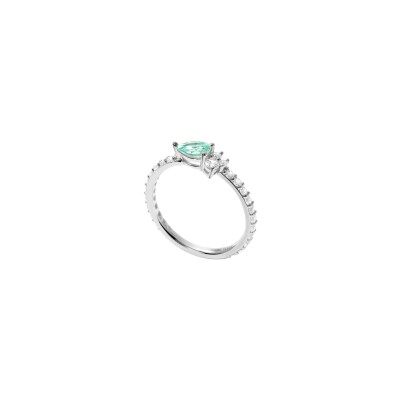 Bague Murat Classic twist en argent rhodié et oxydes de zirconium