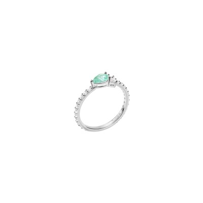 Bague Murat Classic twist en argent rhodié et oxydes de zirconium