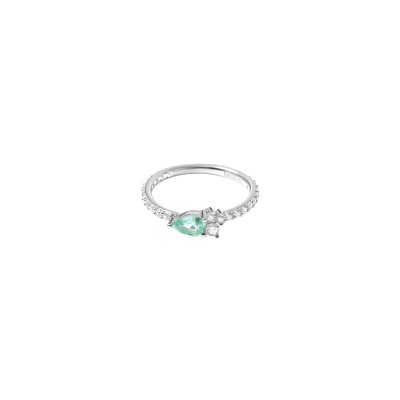 Bague Murat Classic twist en argent rhodié et oxydes de zirconium