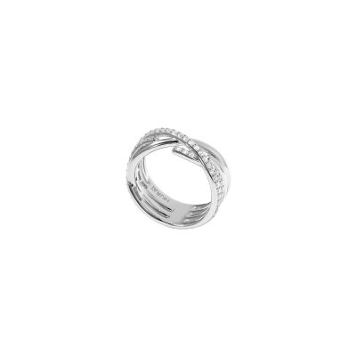 Bague Murat Amarres en argent rhodié et oxydes de zirconium