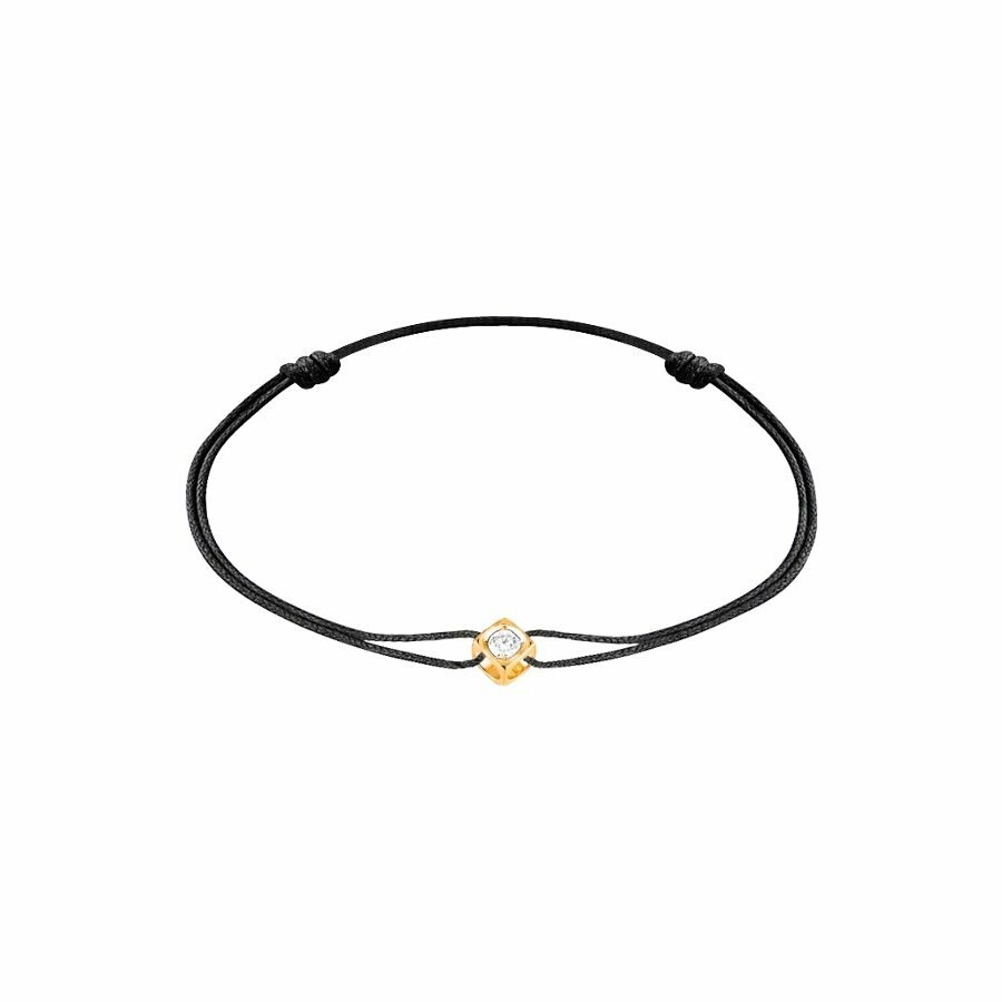 Bracelet sur cordon dinh van Le Cube Diamant en Or jaune et Diamant