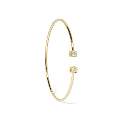 Bracelet dinh van Le Cube Diamant en or jaune et diamants, moyen modèle