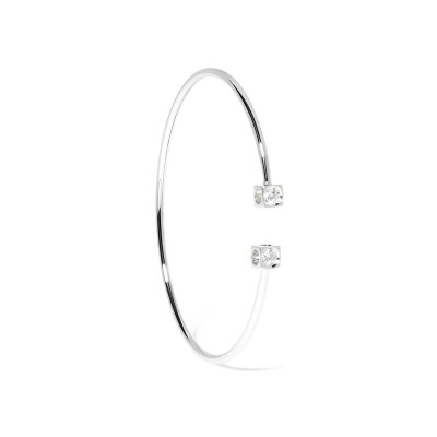 Bracelet dinh van Le Cube Diamant en or blanc et diamants, moyen modèle