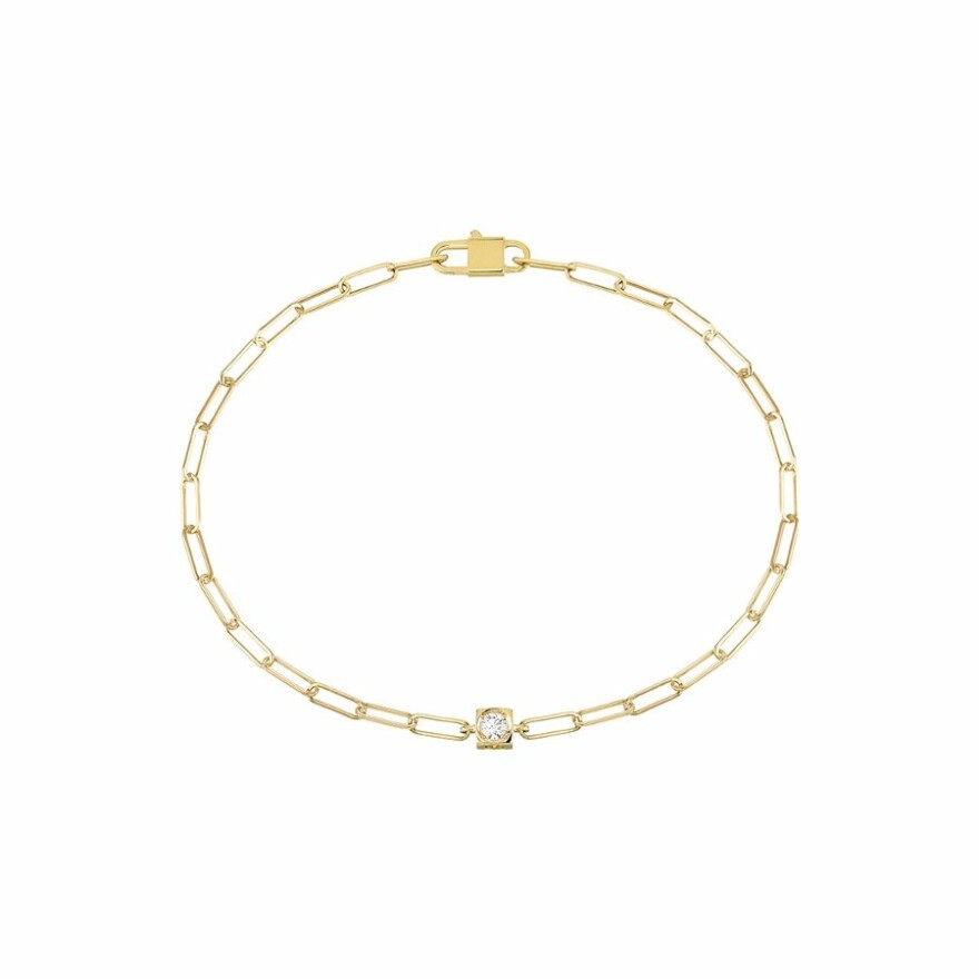 Bracelet dinh van Le Cube Diamant en or jaune et diamant