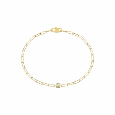 Bracelet dinh van Le Cube Diamant en or jaune et diamant