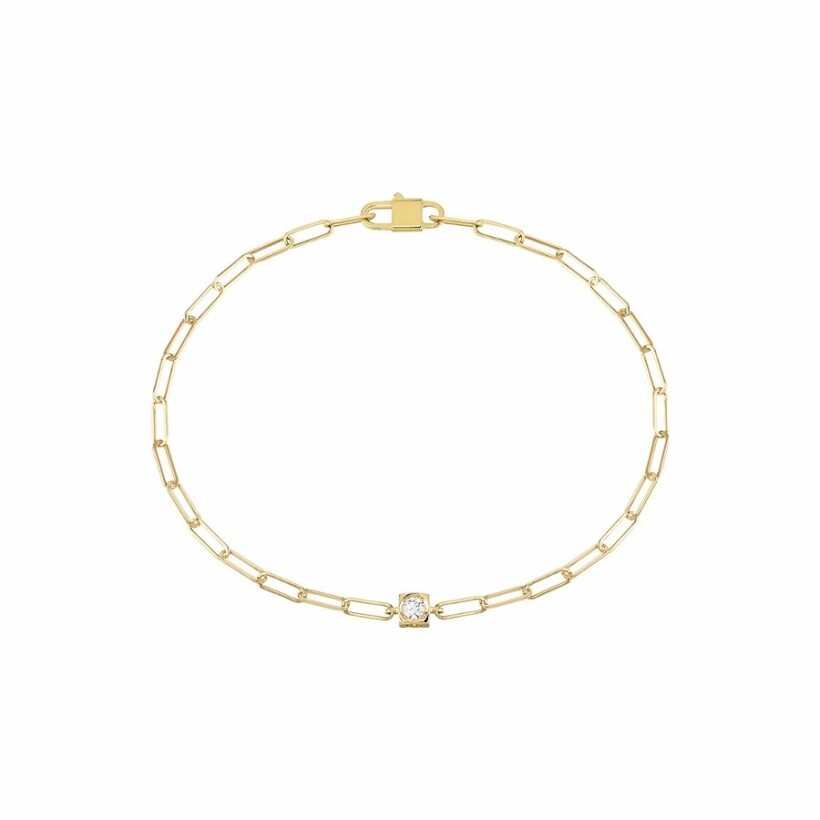 Bracelet dinh van Le Cube Diamant en or jaune et diamant
