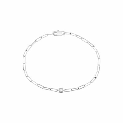 Bracelet dinh van Le Cube Diamant en or blanc et diamant