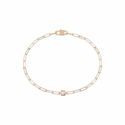 Bracelet dinh van Le Cube Diamant en or rose et diamant