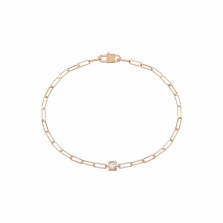 Bracelet dinh van Le Cube Diamant en or rose et diamant