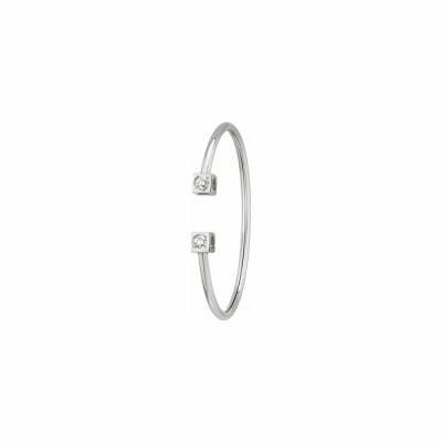 Bracelet dinh van Le Cube Diamant GM en or blanc et diamants