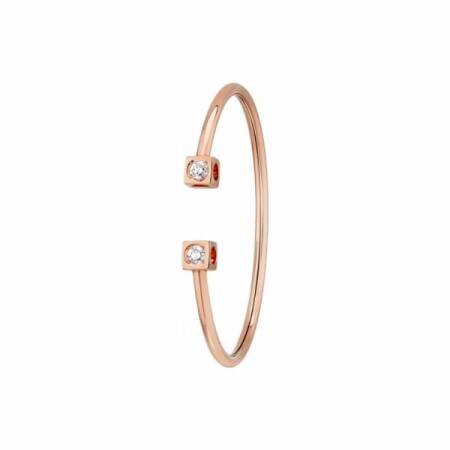 dinh van Le Cube Diamant bracelet, large size, rose gold, diamonds