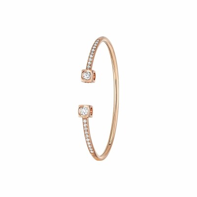 Bracelet dinh van Le Cube Diamant en or rose et diamants XL