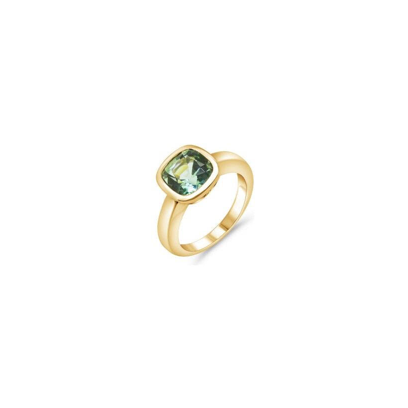 Bague Vaneste en or rose et tourmaline verte