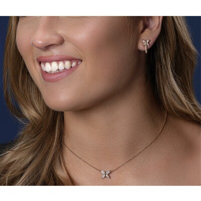 Boucles d'oreilles diamants or blanc