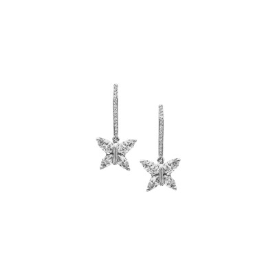 Dormeuses diamants or blanc