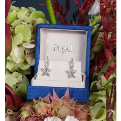 Dormeuses diamants or blanc