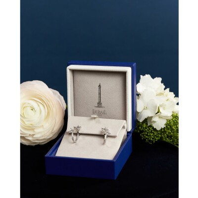 Dormeuses diamants or blanc