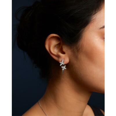 Dormeuses diamants or blanc