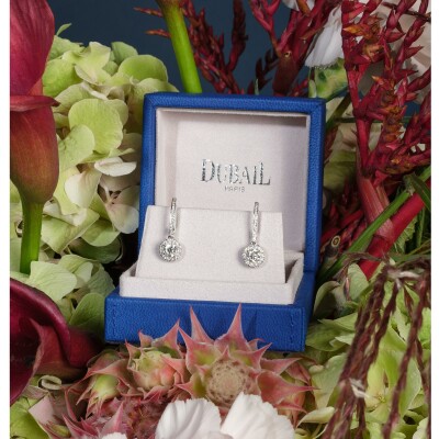 Dormeuses diamants or blanc