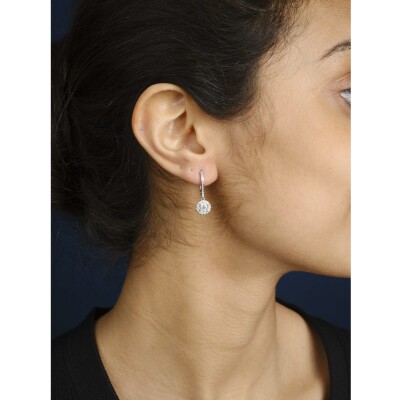 Dormeuses diamants or blanc