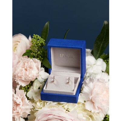 Créoles diamants or rose