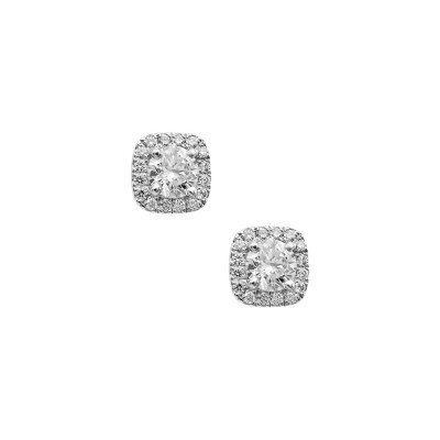 Certified diamonds stud earrings in white gold