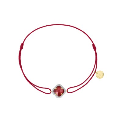 Bracelet Morganne Bello Victoria Diamants en or jaune, quartz rouge et diamants