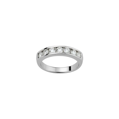 Alliance en or blanc et diamants de 0.96ct