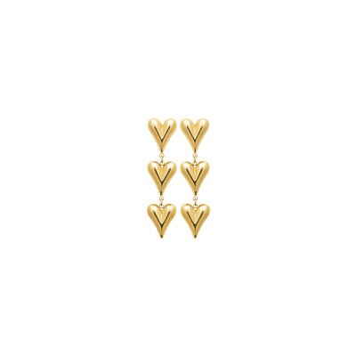 Boucles d'oreilles en acier et pvd